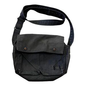 Yoshida Porter Smoky Mini Shoulder Bag Pouch Faded Black Very Used Made in Japan